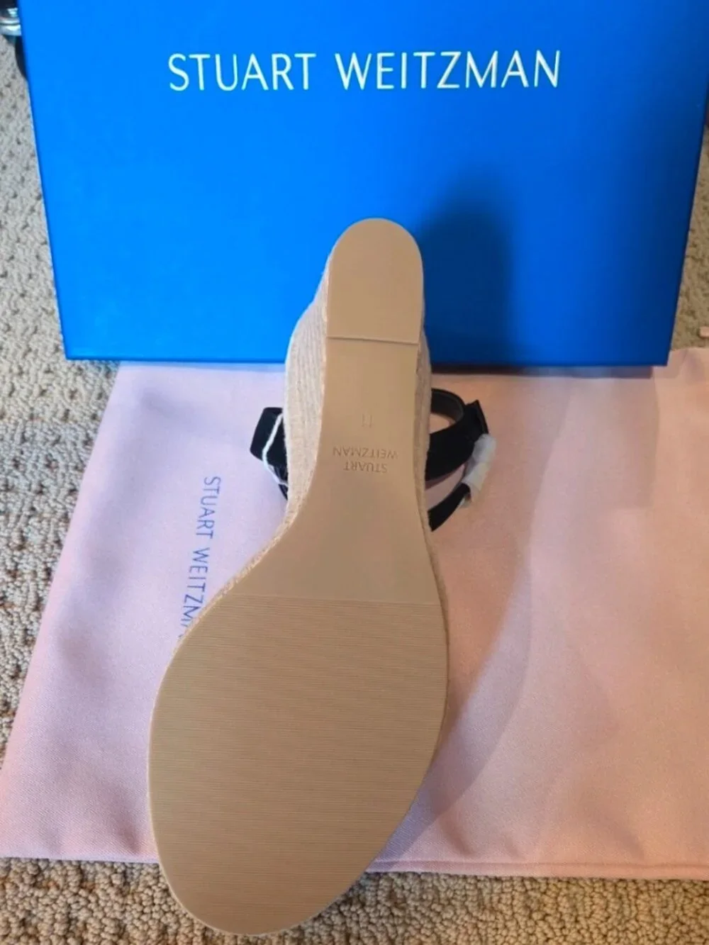 NWT Stuart Weitzman Teddi Espadrille Wedge Sandals 41.5 US 11